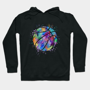 Basketball Ball Colorful Watercolor Hoodie